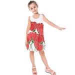 Red floral design Kids  Sleeveless Dress