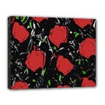 Red roses Canvas 14  x 11 