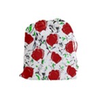 Red roses 2 Drawstring Pouches (Large) 
