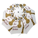 Giraffe joke Folding Umbrellas