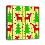 Xmas reindeer pattern - yellow Mini Canvas 6  x 6 