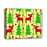 Xmas reindeer pattern - yellow Deluxe Canvas 14  x 11 