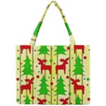 Xmas reindeer pattern - yellow Mini Tote Bag