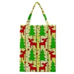 Xmas reindeer pattern - yellow Classic Tote Bag