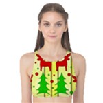 Xmas reindeer pattern - yellow Tank Bikini Top