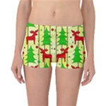 Xmas reindeer pattern - yellow Reversible Bikini Bottoms