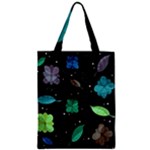 Blue and green flowers  Zipper Classic Tote Bag