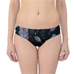Blue and green flowers  Hipster Bikini Bottoms