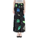 Blue and green flowers  Maxi Skirts