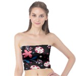 Pink ladybugs and flowers  Tube Top