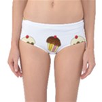 Colorful cupcakes  Mid-Waist Bikini Bottoms