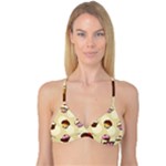 Colorful cupcakes pattern Reversible Tri Bikini Top