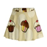 Colorful cupcakes pattern Mini Flare Skirt