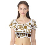 Bakery 3 Short Sleeve Crop Top (Tight Fit)