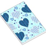 Light and Dark Blue Hearts Large Memo Pads