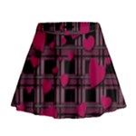 Harts pattern Mini Flare Skirt