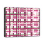 Pink plaid pattern Canvas 10  x 8 