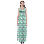 Green plaid pattern Empire Waist Maxi Dress