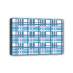Blue plaid pattern Mini Canvas 6  x 4 