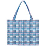 Blue plaid pattern Mini Tote Bag