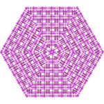 Purple plaid pattern Mini Folding Umbrellas