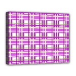 Purple plaid pattern Deluxe Canvas 20  x 16  