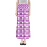 Purple plaid pattern Maxi Skirts