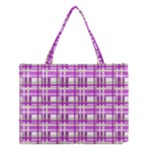 Purple plaid pattern Medium Tote Bag