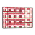 Red plaid pattern Canvas 18  x 12 