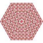 Red plaid pattern Mini Folding Umbrellas
