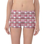 Red plaid pattern Reversible Bikini Bottoms