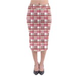 Red plaid pattern Midi Pencil Skirt