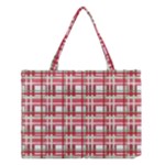 Red plaid pattern Medium Tote Bag