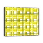Yellow plaid pattern Canvas 10  x 8 