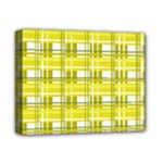 Yellow plaid pattern Deluxe Canvas 14  x 11 