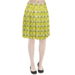 Yellow plaid pattern Pleated Skirt