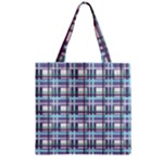 Decorative plaid pattern Zipper Grocery Tote Bag