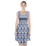 Decorative plaid pattern Racerback Midi Dress