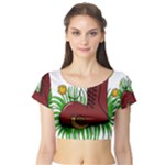 Boot in the grass Short Sleeve Crop Top (Tight Fit)