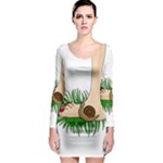 Barefoot in the grass Long Sleeve Bodycon Dress