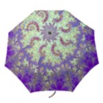 Sea Shell Spiral, Abstract Violet Cyan Stars Folding Umbrellas