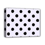 Polka Dots - Black on Pastel Violet Deluxe Canvas 14  x 11  (Stretched)
