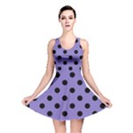 Polka Dots - Black on Ube Violet Reversible Skater Dress