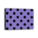 Polka Dots - Black on Ube Violet Mini Canvas 7  x 5  (Stretched)