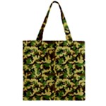 Camo Woodland Zipper Grocery Tote Bag