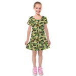 Camo Woodland Kids  Short Sleeve Velvet Dress