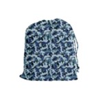 Navy Camouflage Drawstring Pouches (Large) 