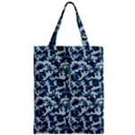 Navy Camouflage Zipper Classic Tote Bag