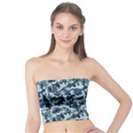 Navy Camouflage Tube Top