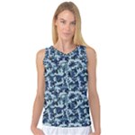 Navy Camouflage Women s Basketball Tank Top